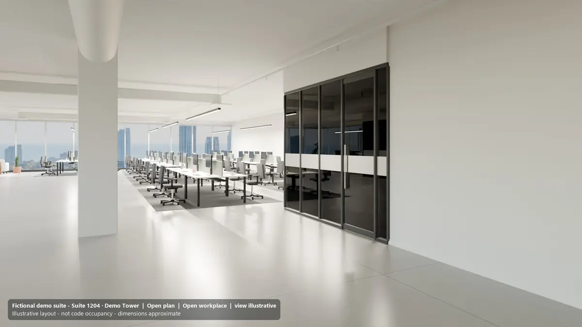 Suite rendered in the Open layout, open workplace view.