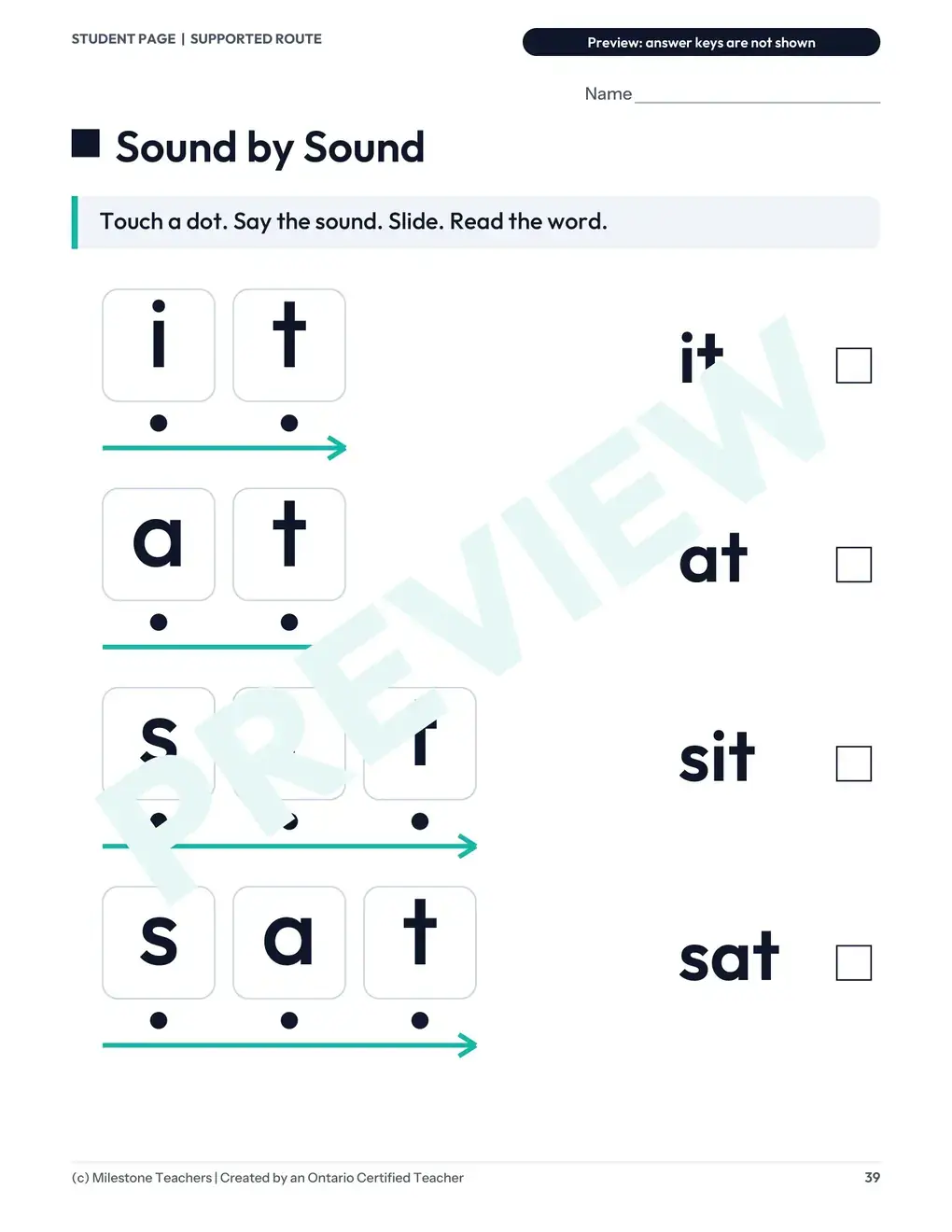 Supported practice: Sound by Sound