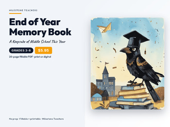 Free End of Year Memory Book Middle School Grade 6 7 8 Printable (Grades 6-8) - first page preview