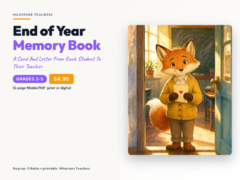 Free Dear Teacher Goodbye Letter Kit Student To Teacher K-5 EOY Printable (Grades K-5) - first page preview