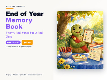 Class Superlatives Voting Pack K-5 Yearbook Memory Pages Activity for Grades 3-5 - first page preview
